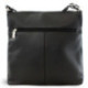 Hnědo černá dámská větší kožená crossbody kabelka Margaret