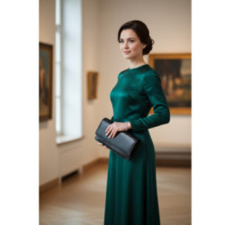 Čierna kožená dámska listová kabelka Lunaries