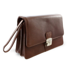 Tmavo hnedá pánska kožená dokladová etue Kylien