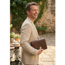 Tmavo hnedá pánska kožená dokladová etue Kylien