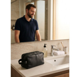 Čierna kožená kozmetická etue Serenity