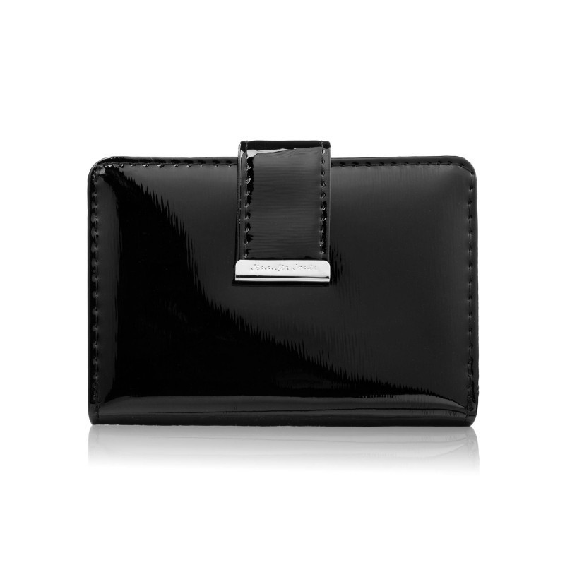 Čierna dámska lakovaná kožená peňaženka Dorothy