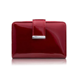 Červená dámska lakovaná kožená peňaženka Dorothy