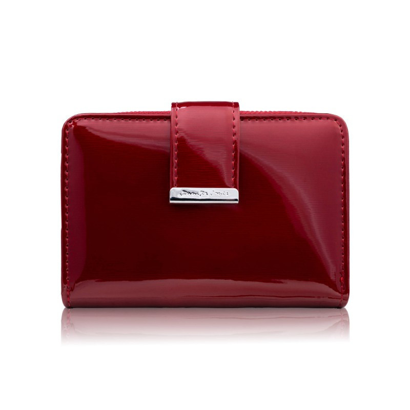 Červená dámska lakovaná kožená peňaženka Dorothy