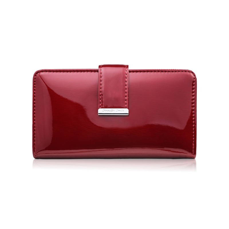 Červená veľká dámska kožená peňaženka Rebecca
