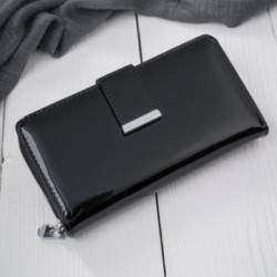 Čierna veľká dámska kožená peňaženka Rebecca