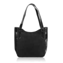 Čierna dámska kožená taška Karen