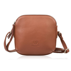 Svetlo hnedá dámska kožená crossbody kabelka Ashley