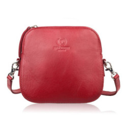 Červená dámska kožená crossbody kabelka Ansie