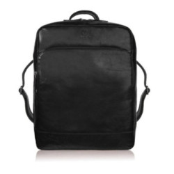Čierny pánsky vintage kožený batoh na notebook Werner