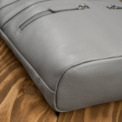 Sivá dámska kožená crossbody kabelka Almira
