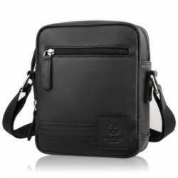 Čierna pánska kožená crossbody taška Safet