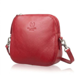 Červená dámska kožená crossbody kabelka Ansie