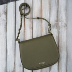 Olivovo zelená dámska crossbody kožená kabelka Pernille