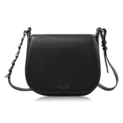 Čierna dámska crossbody kožená kabelka Pernille