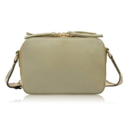 Svetlo zelená dámska kožená crossbody kabelka Lone