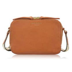 Svetlo hnedá dámska kožená crossbody kabelka Lone