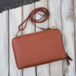 Svetlo hnedá malá dámska crossbody kabelka Fotima