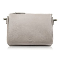 Krémová dámska kožená crossbody kabelka Dilnoza