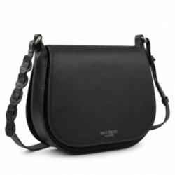 Čierna dámska crossbody kožená kabelka Pernille