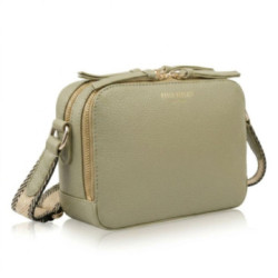 Svetlo zelená dámska kožená crossbody kabelka Lone