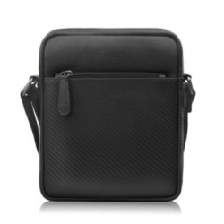 Čierny pánsky kožený crossbag Oscar