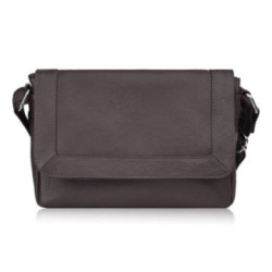 Tmavo hnedá dámska kožená crossbody kabelka Natalia