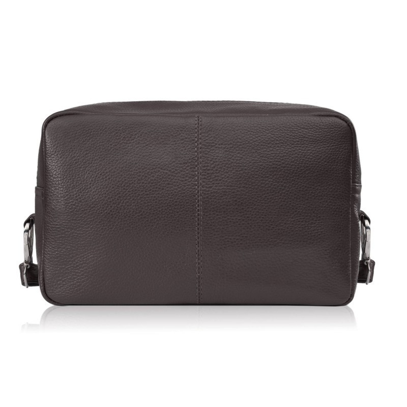 Tmavo hnedá dámska kožená crossbody kabelka Martyna
