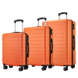 Oranžová luxusná sada škrupinových kufrov 3 v 1 Raul