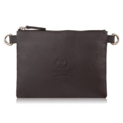 Tmavo hnedá dámska kožená crossbody kabelka Sorelia