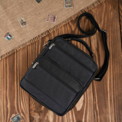 Čierny pánsky kožený crossbag Cyrus