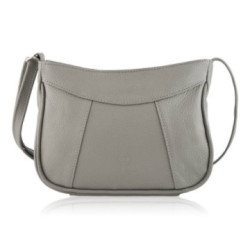 Šedá dámska kožená crossbody kabelka Zafrina