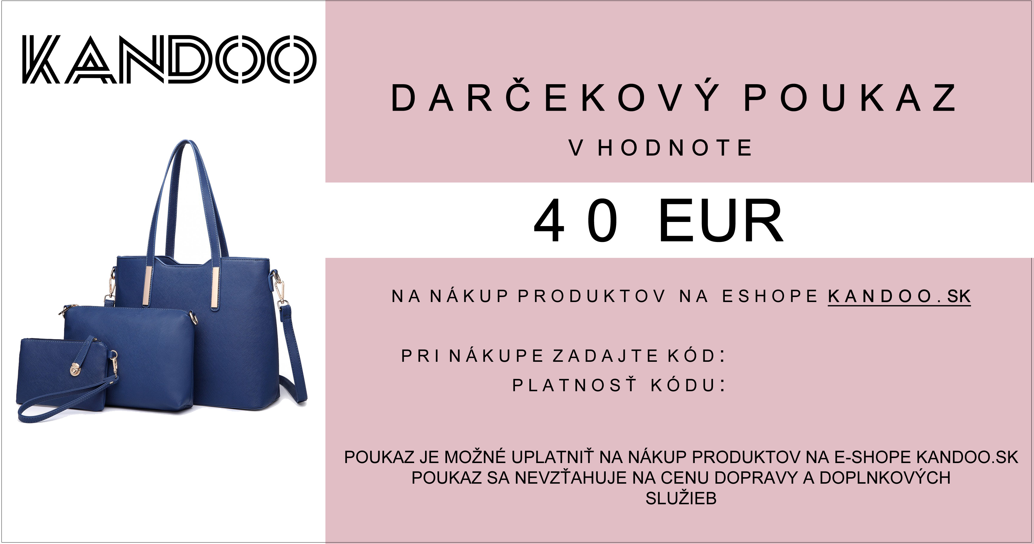 Darčekový poukaz v hodnote 40 EUR