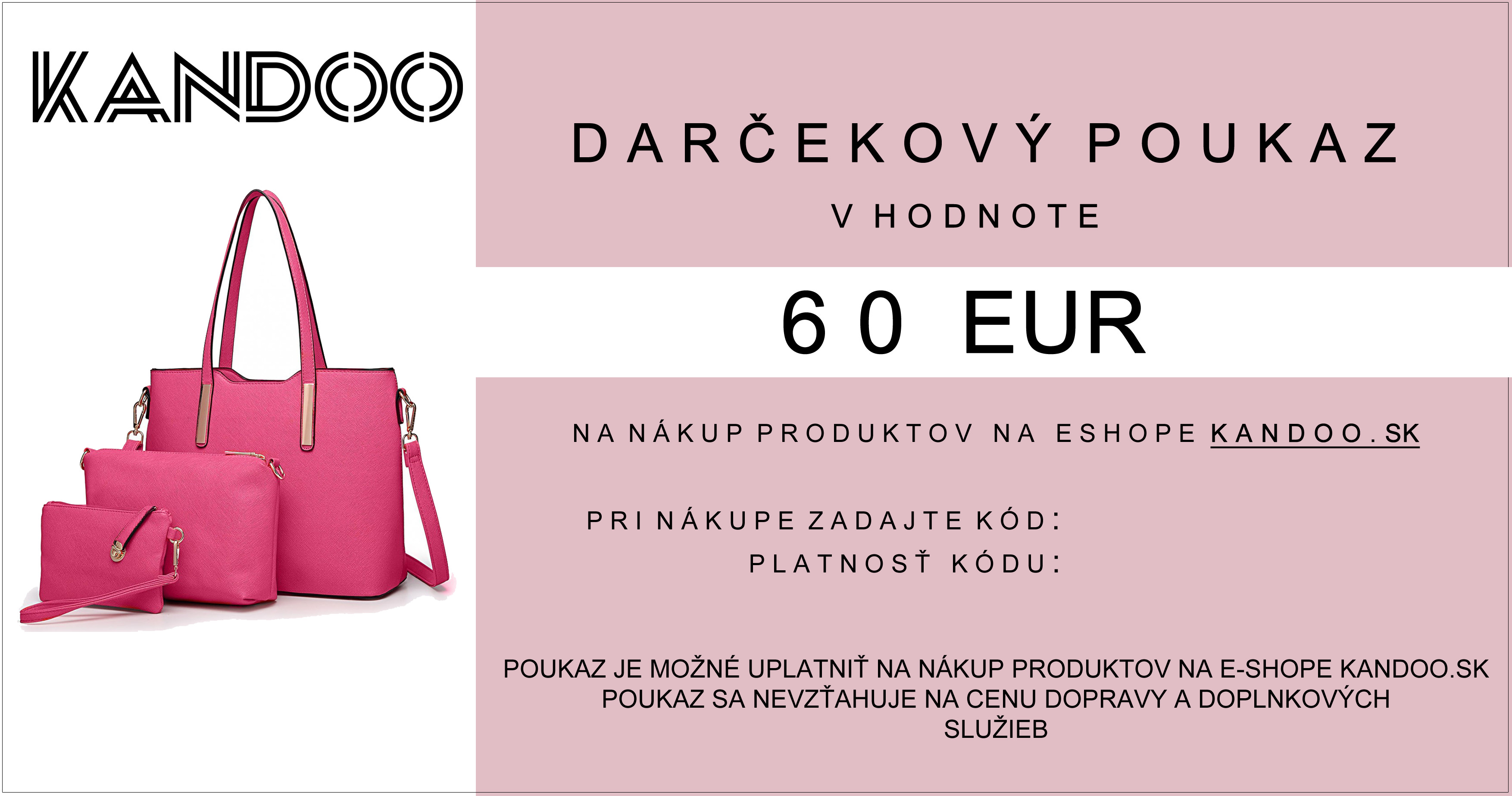 Darčekový poukaz v hodnote 60 EUR