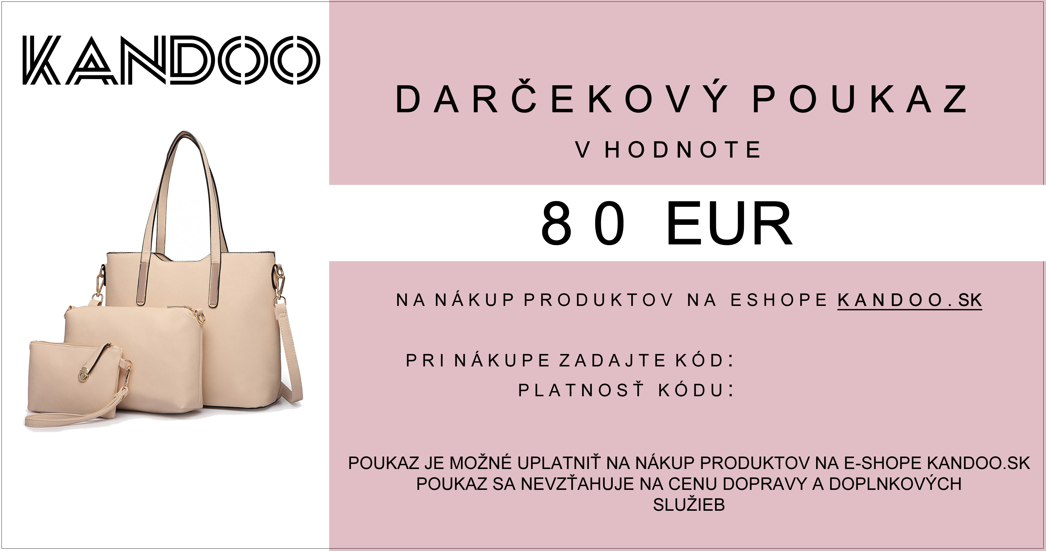 Darčekový poukaz v hodnote 80 EUR