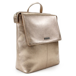 Ružovo zlatý mestský kožený batoh Neville
