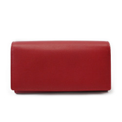 Červená kožená čašnícka peňaženka Daniela