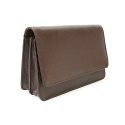Hnedá pánska kožená dokladová etue Genevi
