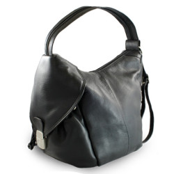 Čierny dámsky kožený batoh/kabelka Khalesi