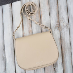 Smotanová dámska crossbody kožená kabelka Pernille