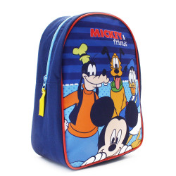 Modrý detský zipsový batoh s obrázkom Mickey
