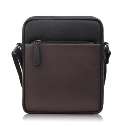 Tmavo hnedý pánsky kožený crossbag Oscar