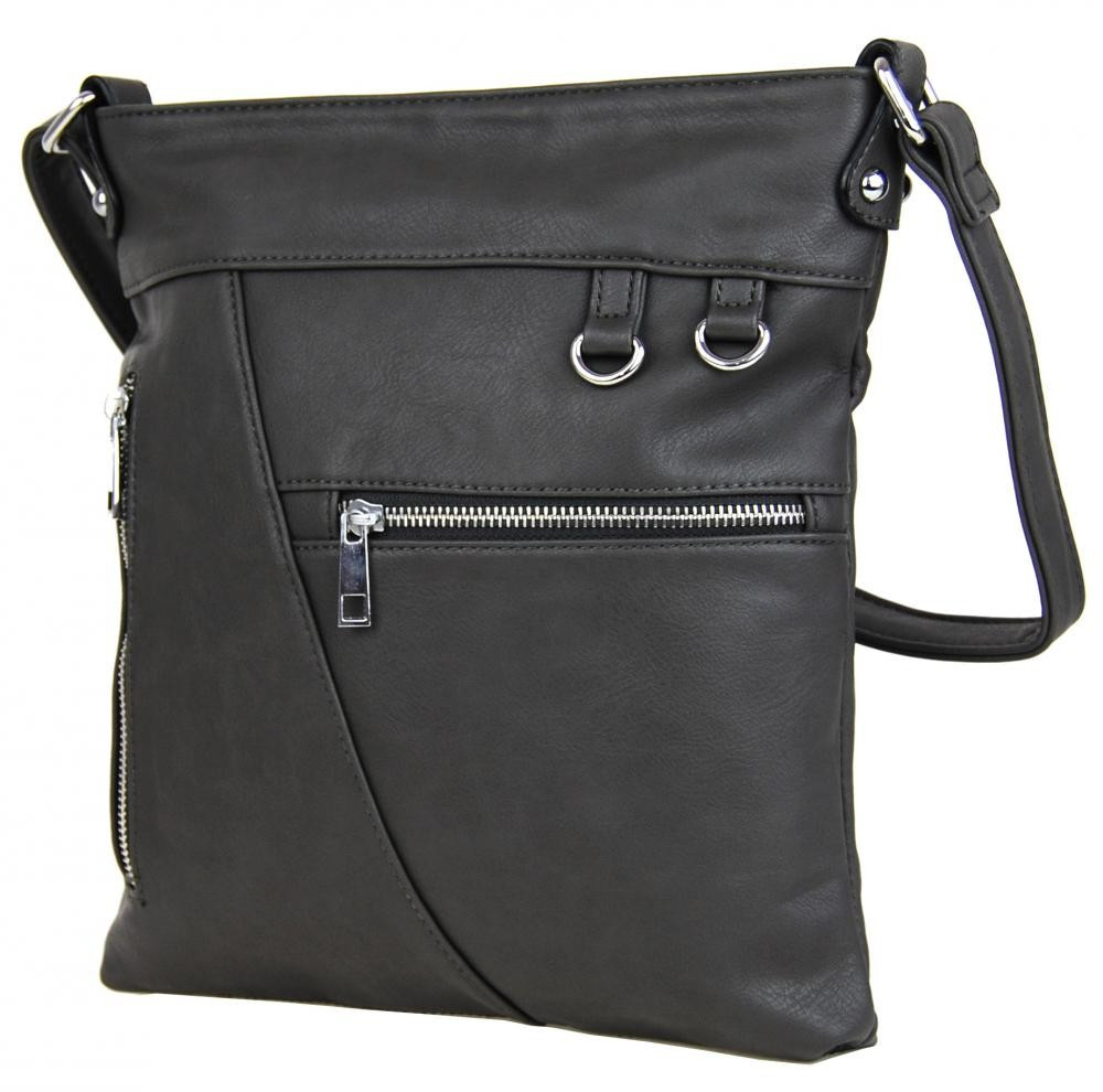 Tmavosivá dámska crossbody kabelka Crediel