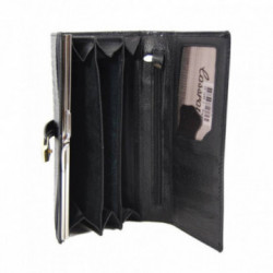 Čierna dámska kroko kožená peňaženka Sindy