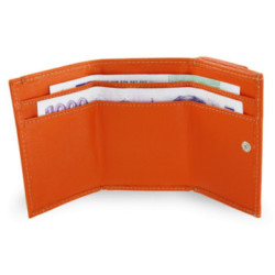 Oranžová kožená mini peňaženka Athena
