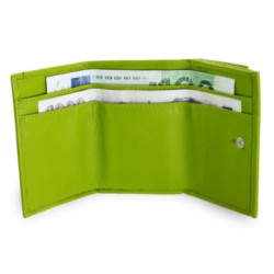 Svetlo zelená kožená mini peňaženka Athena