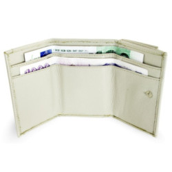 Svetlosivá kožená mini peňaženka Athena