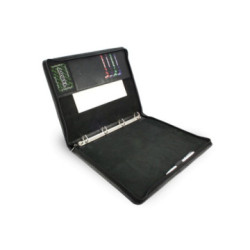 Čierna manažérska zipsová spisovka z pravej kože Furelli