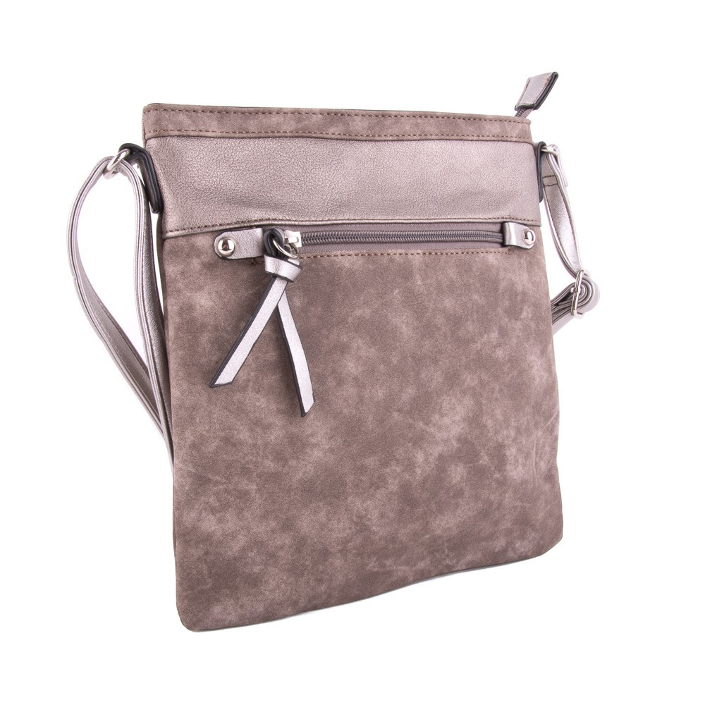 Taupe moderná dámska crossbody kabelka Jistien