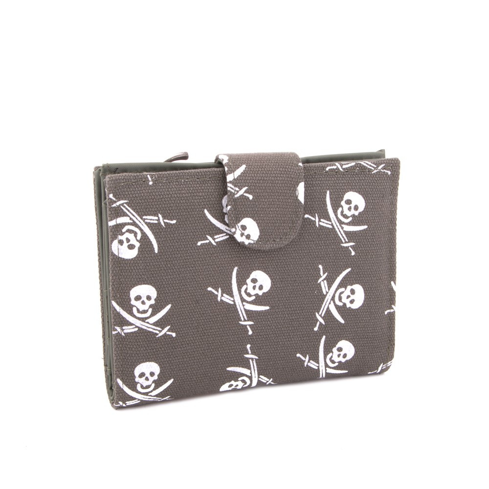 Tmavozelená pirátska jednoduchá peňaženka Sparou
